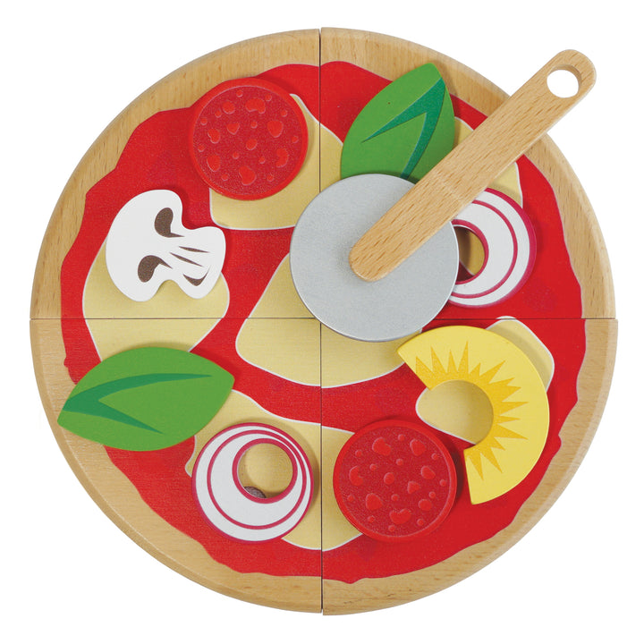 Le Toy Van Pizza &amp; Toppings with Slice Cutter