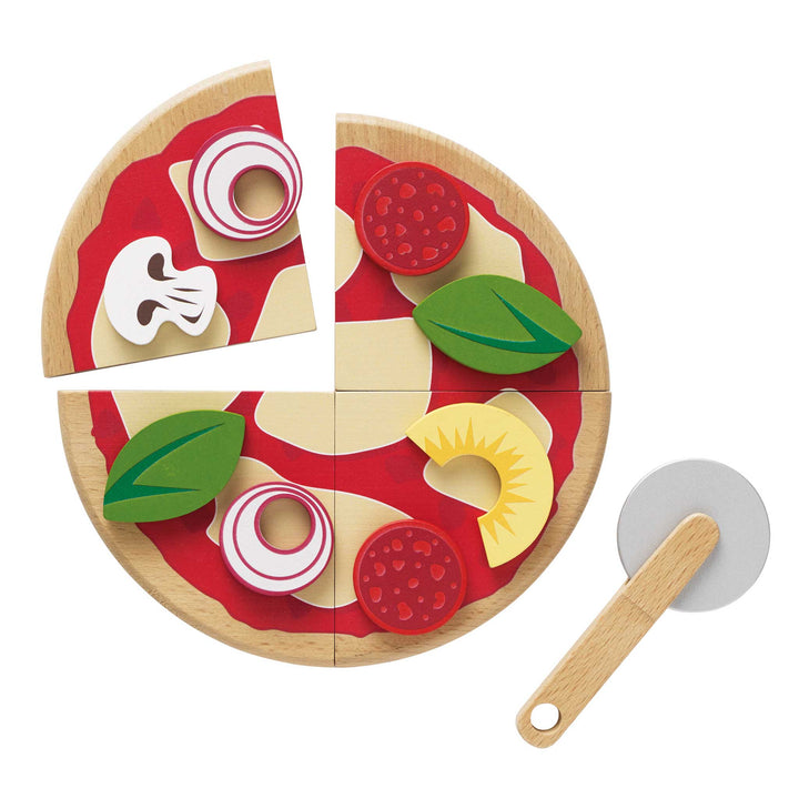 Le Toy Van Pizza &amp; Toppings with Slice Cutter