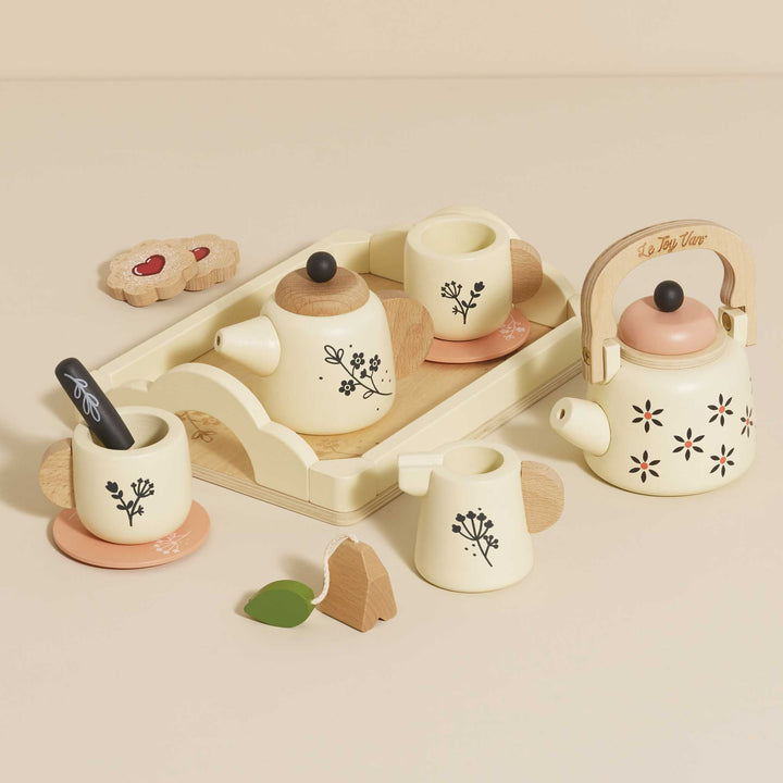 Le Toy Van Wooden Tea Set &amp; Tray