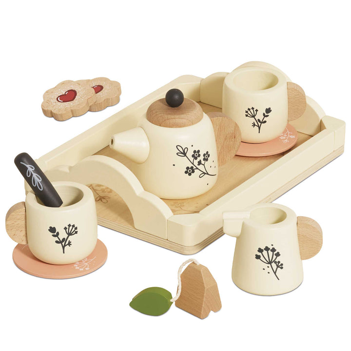 Le Toy Van Wooden Tea Set &amp; Tray