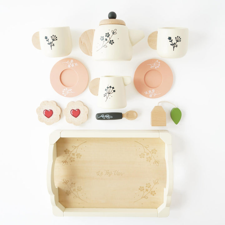 Le Toy Van Wooden Tea Set &amp; Tray