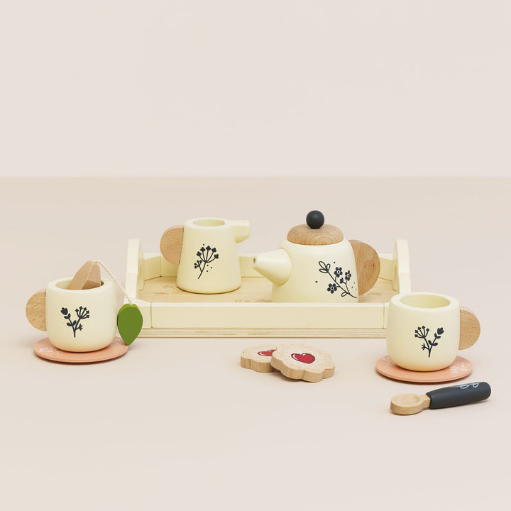 Le Toy Van Wooden Tea Set &amp; Tray