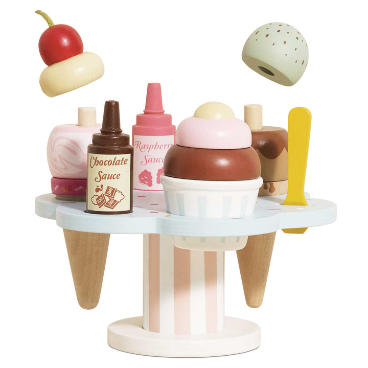 Le Toy Van Wooden Ice Cream Stand &amp; Toppings