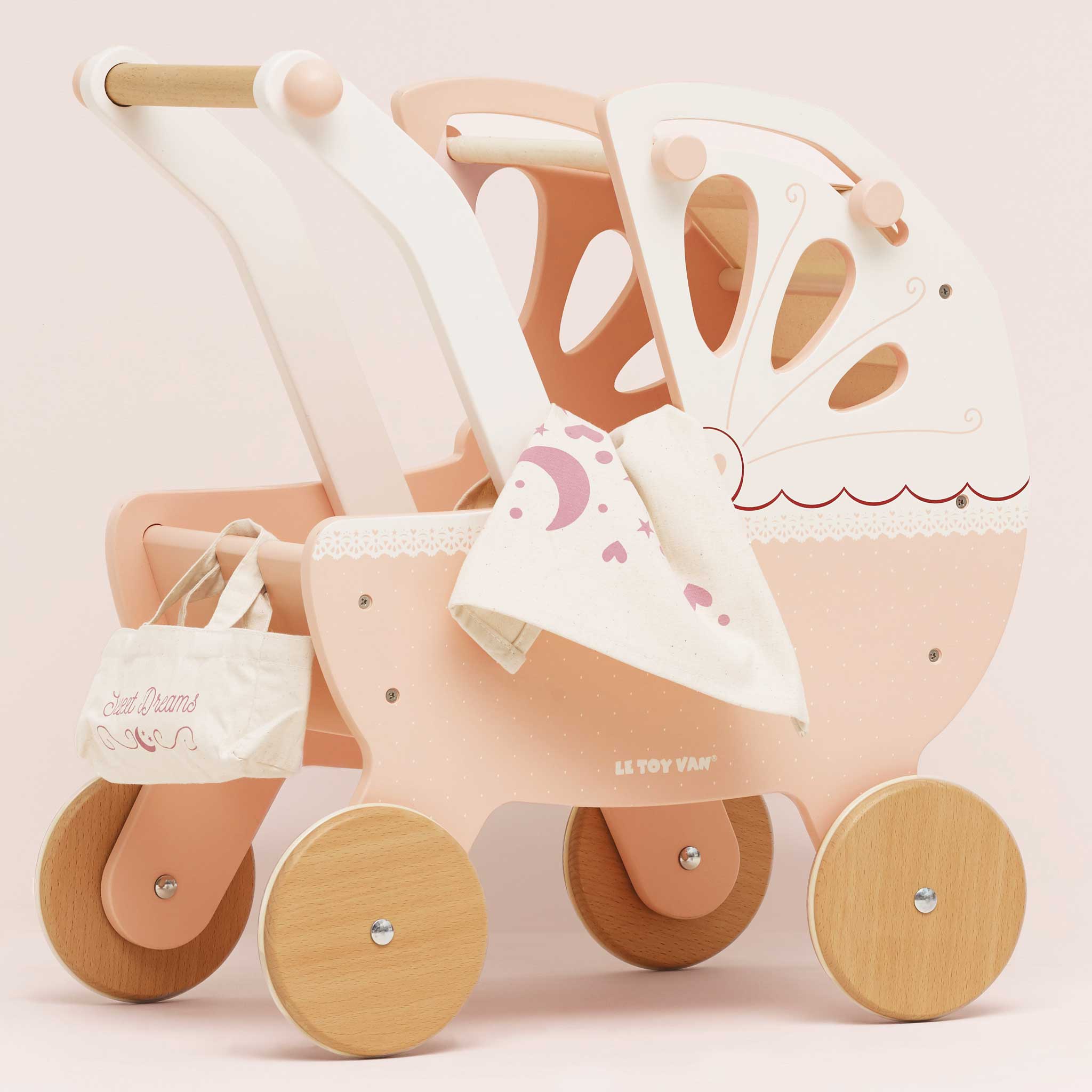 Le Toy Van Retro Wooden Doll Pram