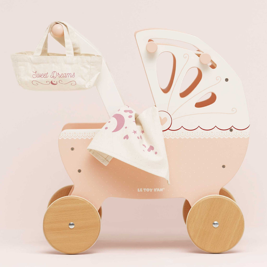 Le Toy Van Retro Wooden Doll Pram