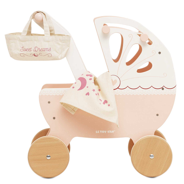 Le Toy Van Retro Wooden Doll Pram