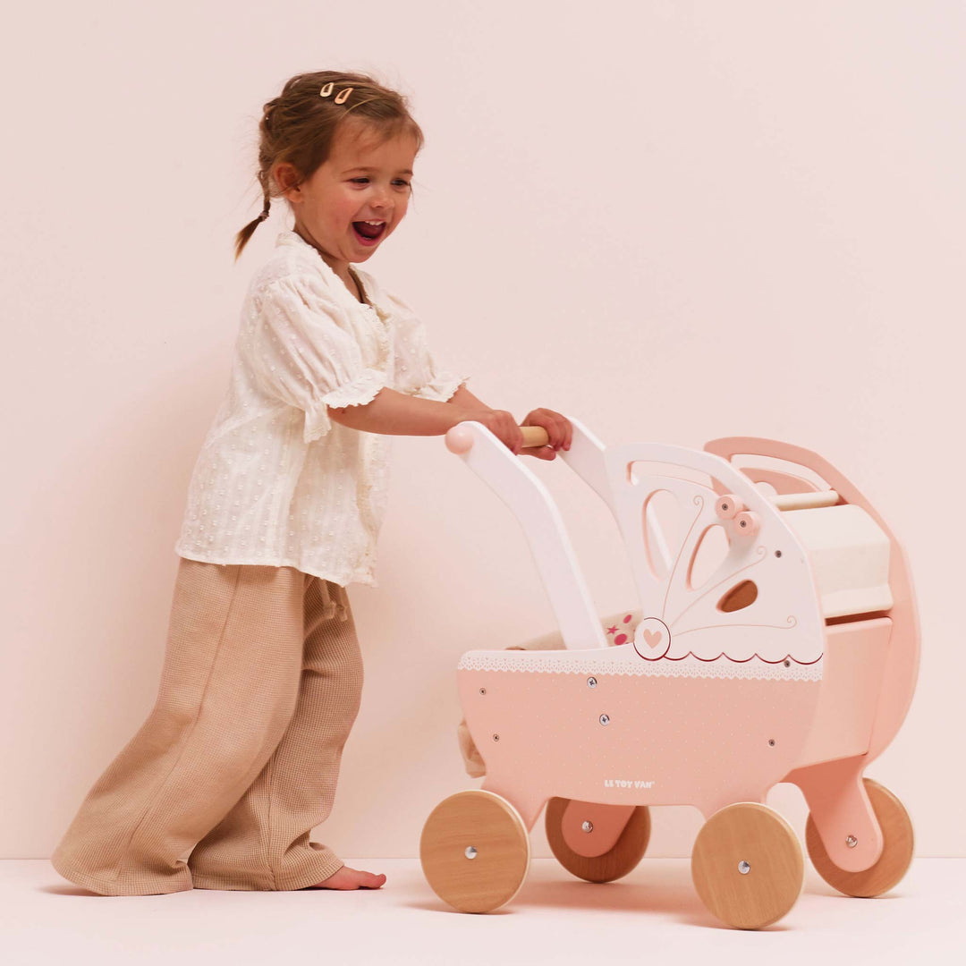 Le Toy Van Retro Wooden Doll Pram