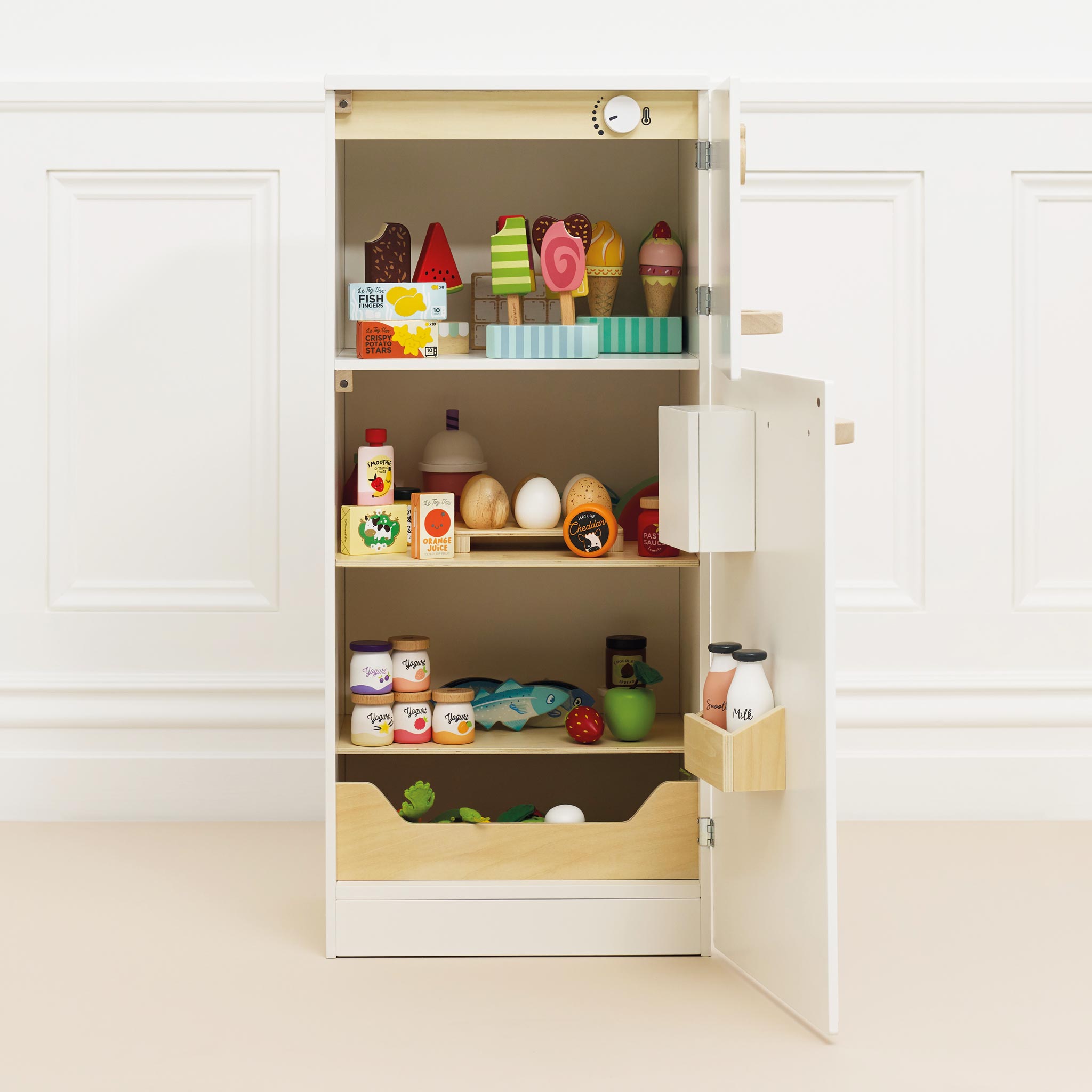 Le Toy Van Wooden Freestanding Fridge & Freezer