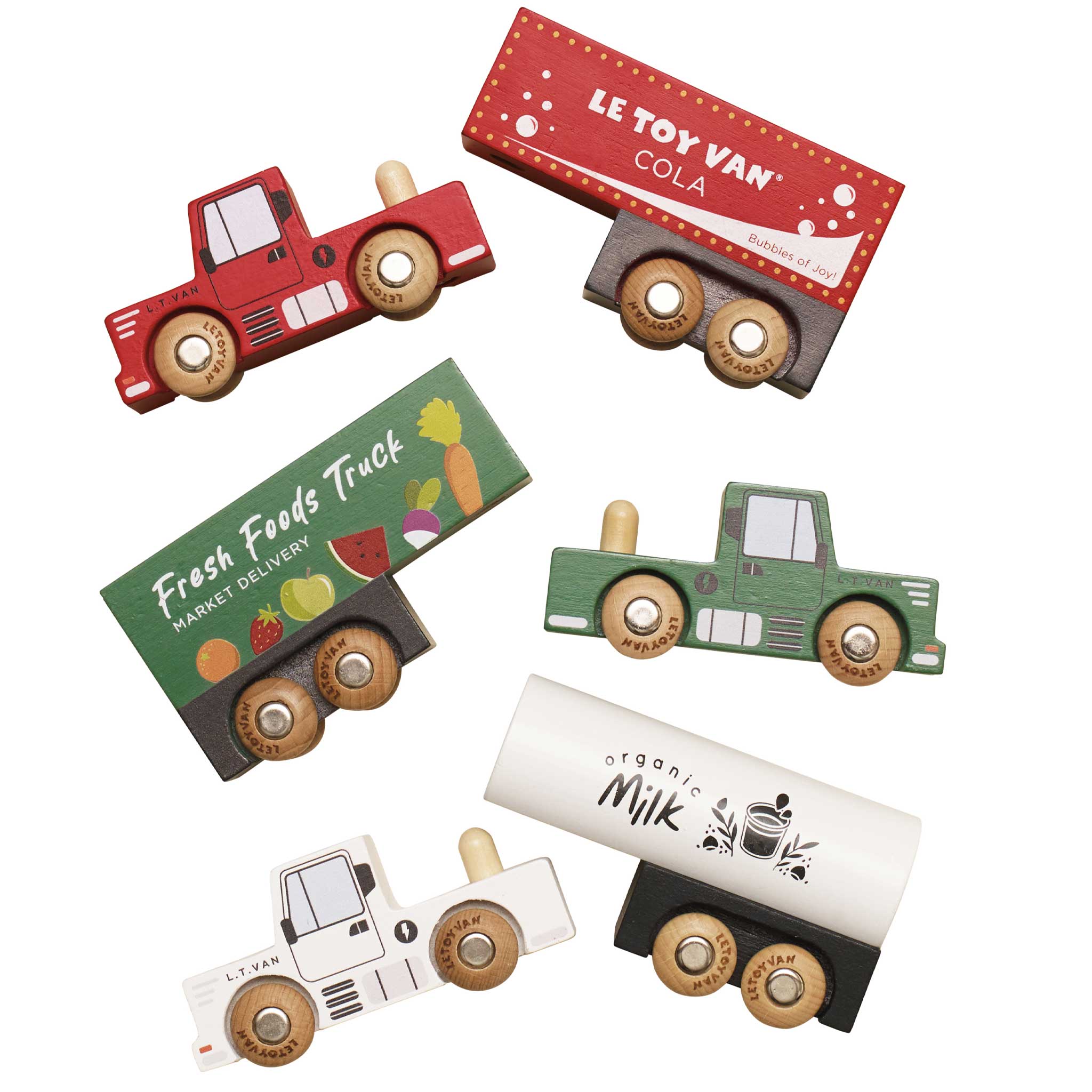 Le Toy Van Wooden Trailer Truck Set