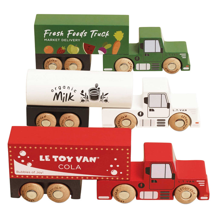 Le Toy Van Wooden Trailer Truck Set