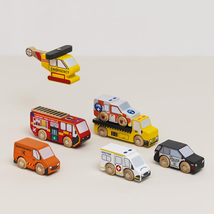 Le Toy Van Emergency Helicopter &amp; Rescue Cars