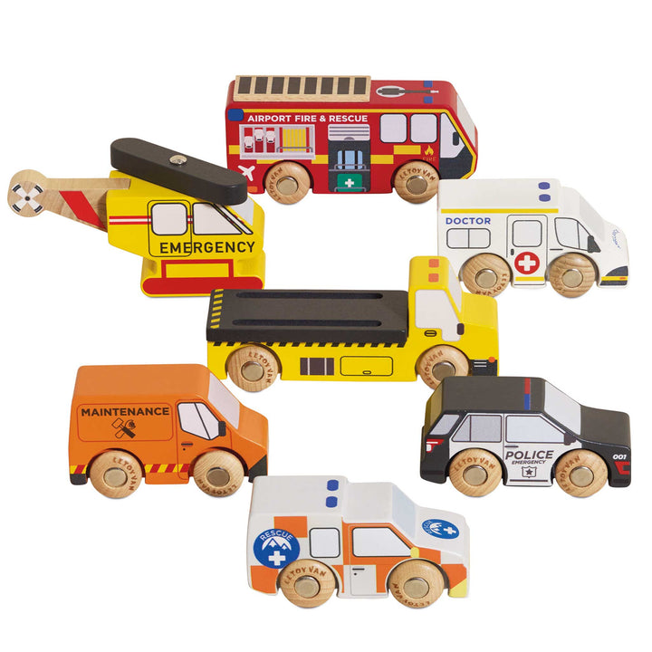 Le Toy Van Emergency Helicopter &amp; Rescue Cars