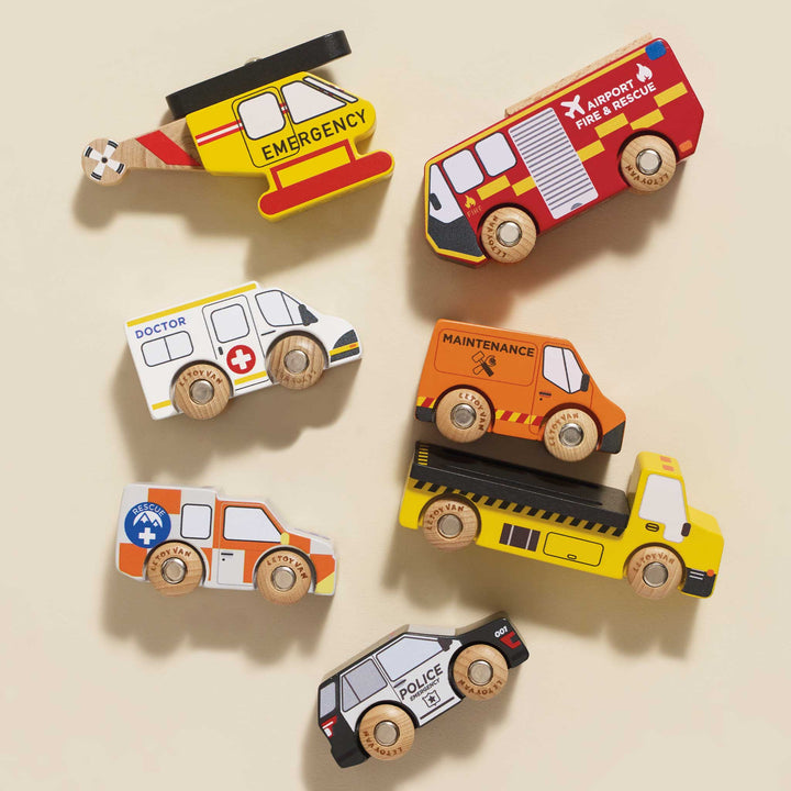 Le Toy Van Emergency Helicopter &amp; Rescue Cars