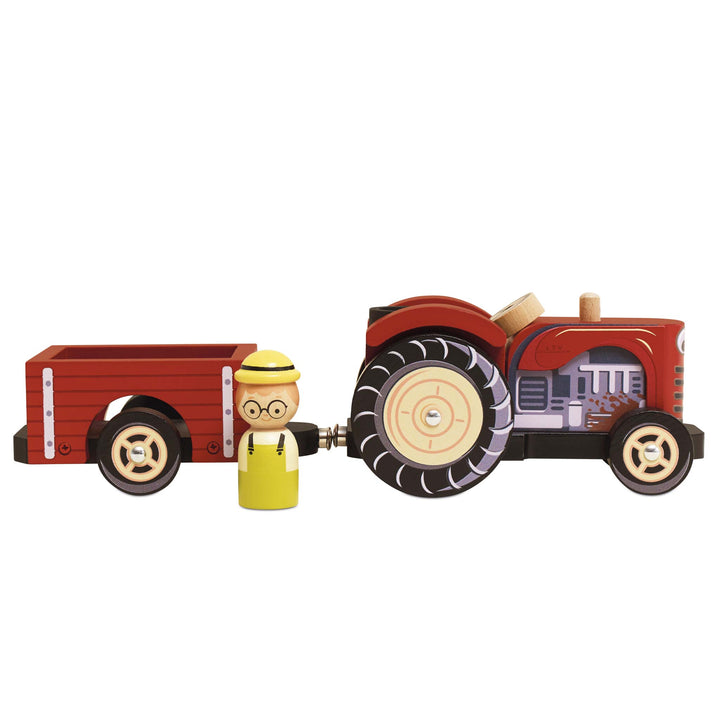 Le Toy Van Farmyard Tractor &amp; Trailer