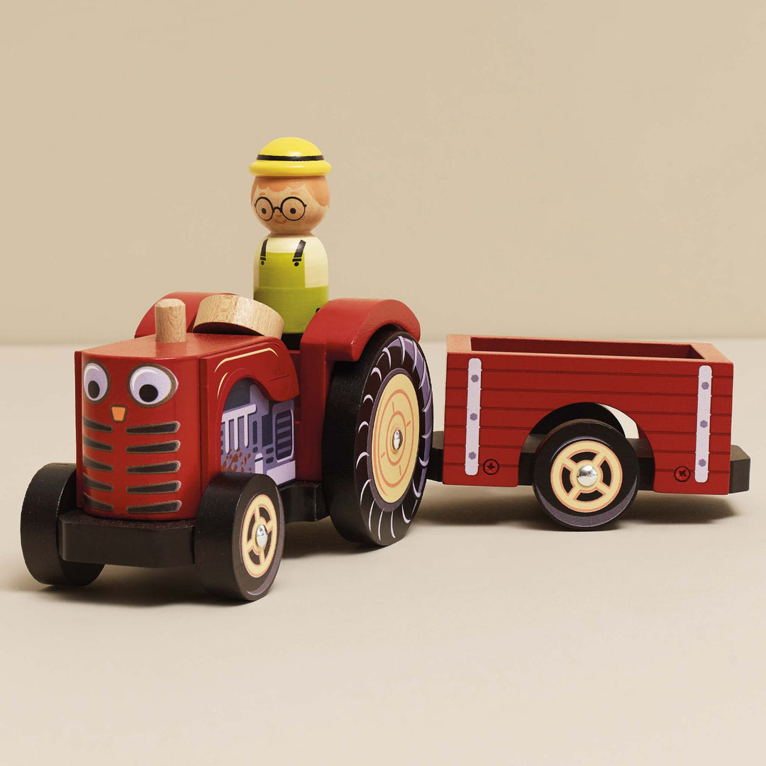 Le Toy Van Farmyard Tractor &amp; Trailer