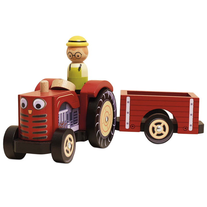 Le Toy Van Farmyard Tractor &amp; Trailer