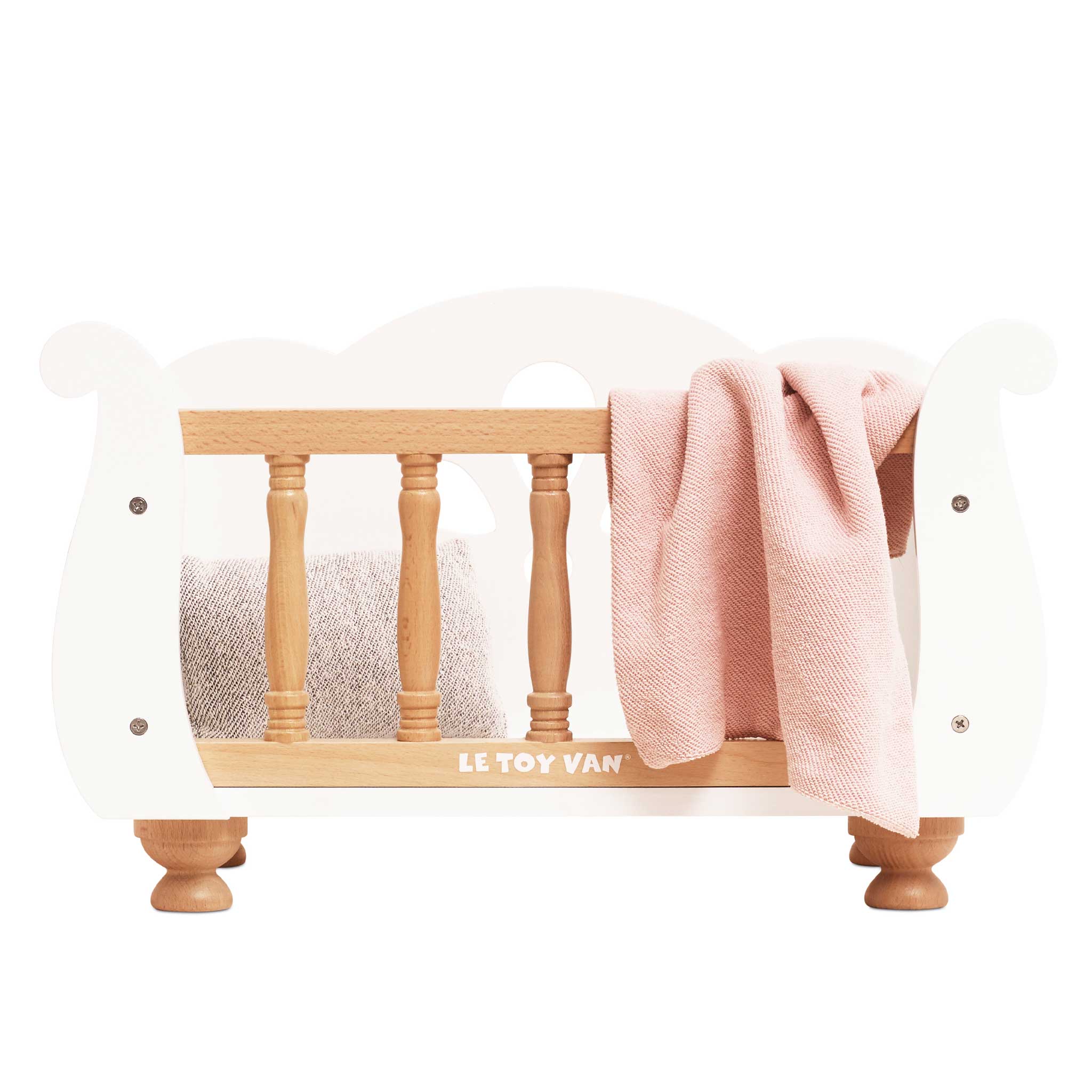 Le Toy Van Dolls Wooden Sleigh Cot