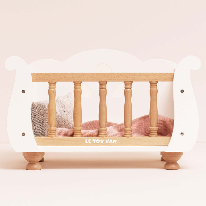 Le Toy Van Dolls Wooden Sleigh Cot