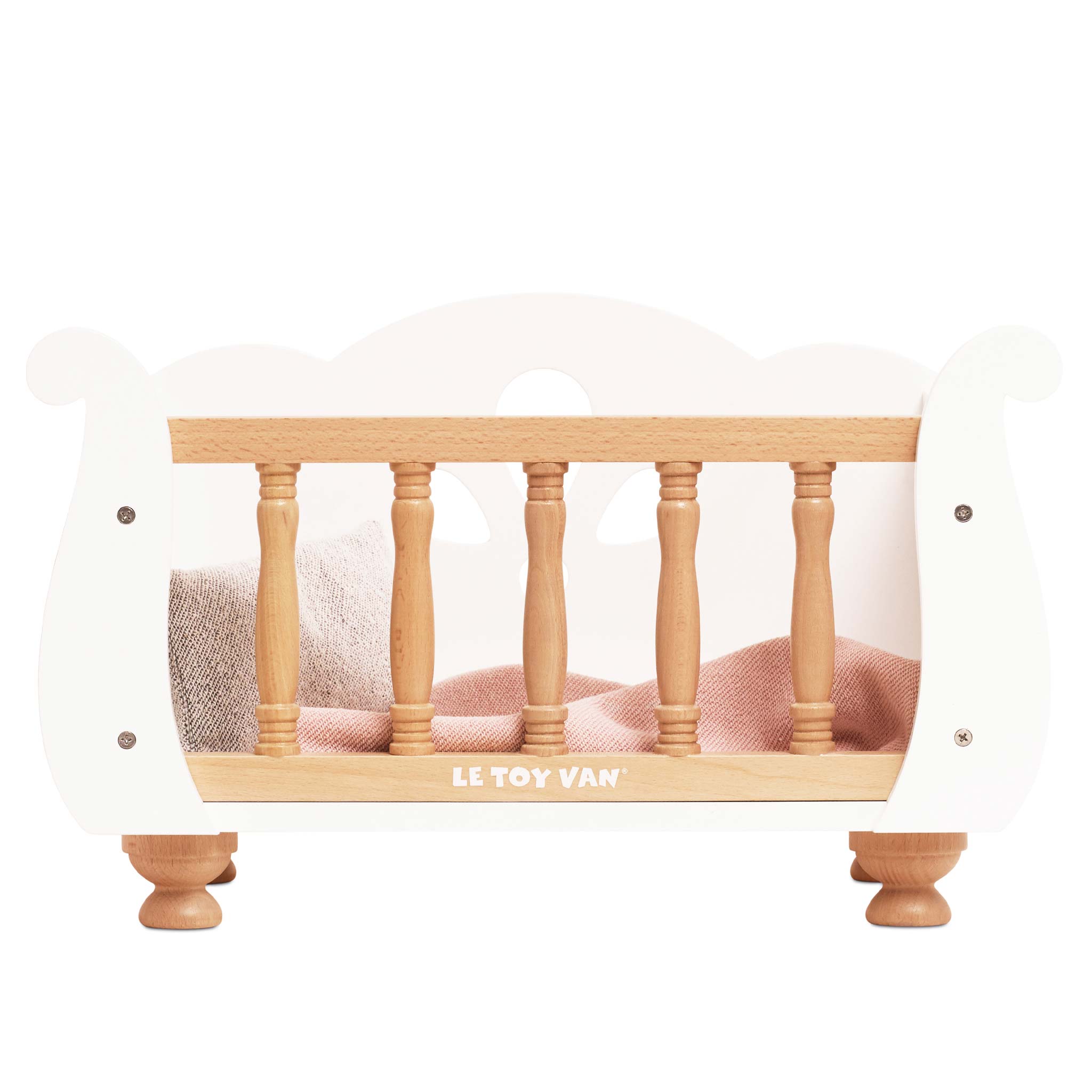 Le Toy Van Dolls Wooden Sleigh Cot