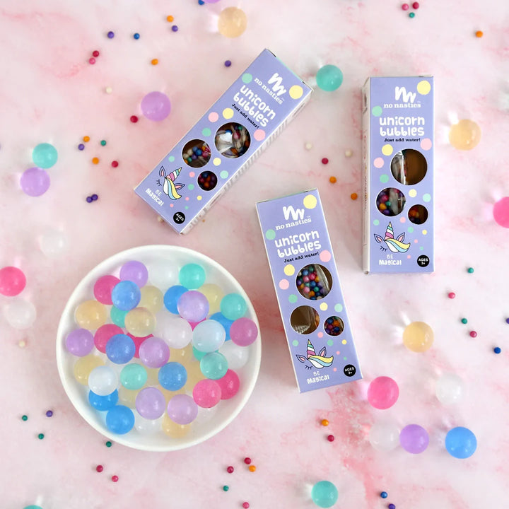 No Nasties Kids Unicorn Bubbles Biodegradable Water Beads – Approx. 500 Beads Pack