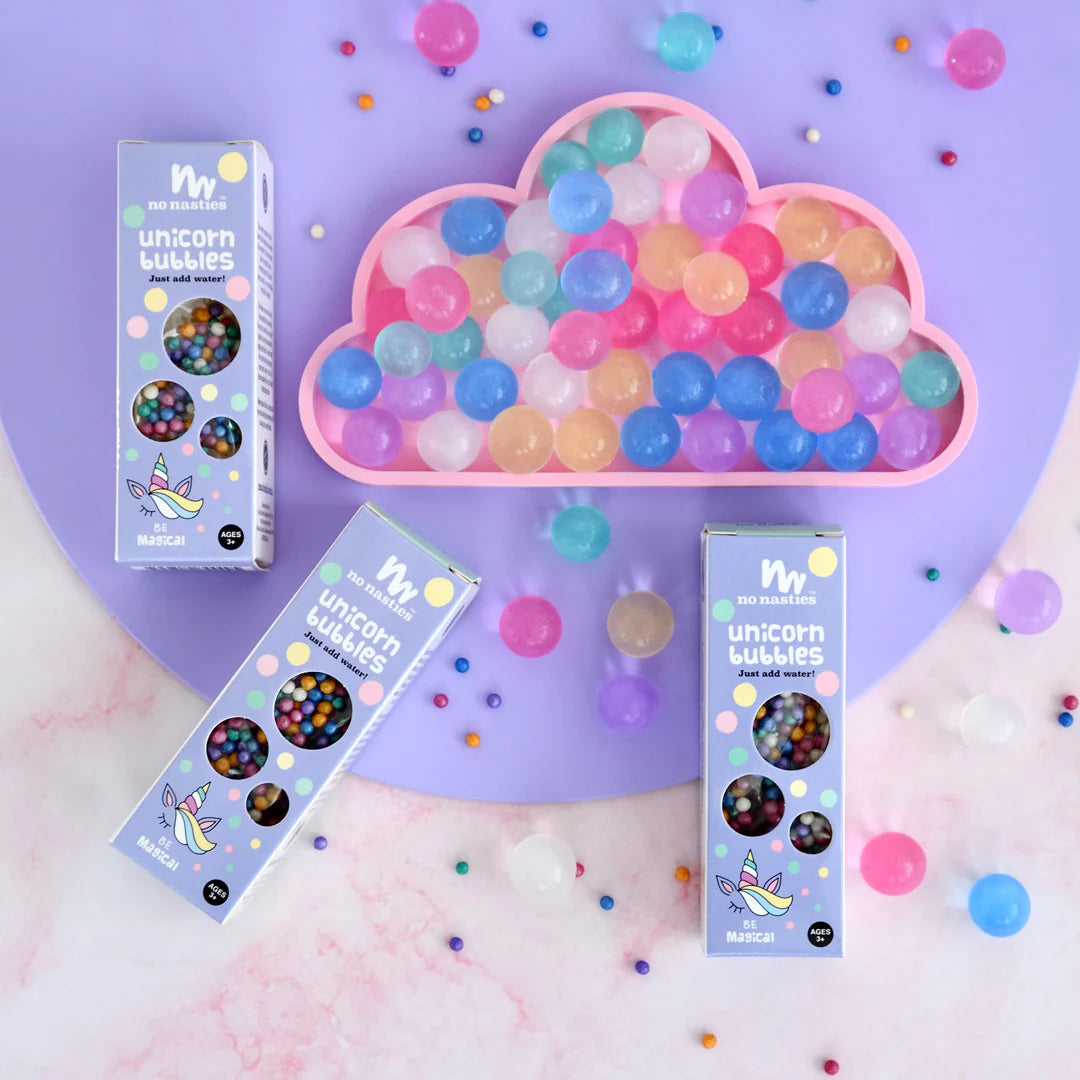 No Nasties Kids Unicorn Bubbles Biodegradable Water Beads – Approx. 500 Beads Pack