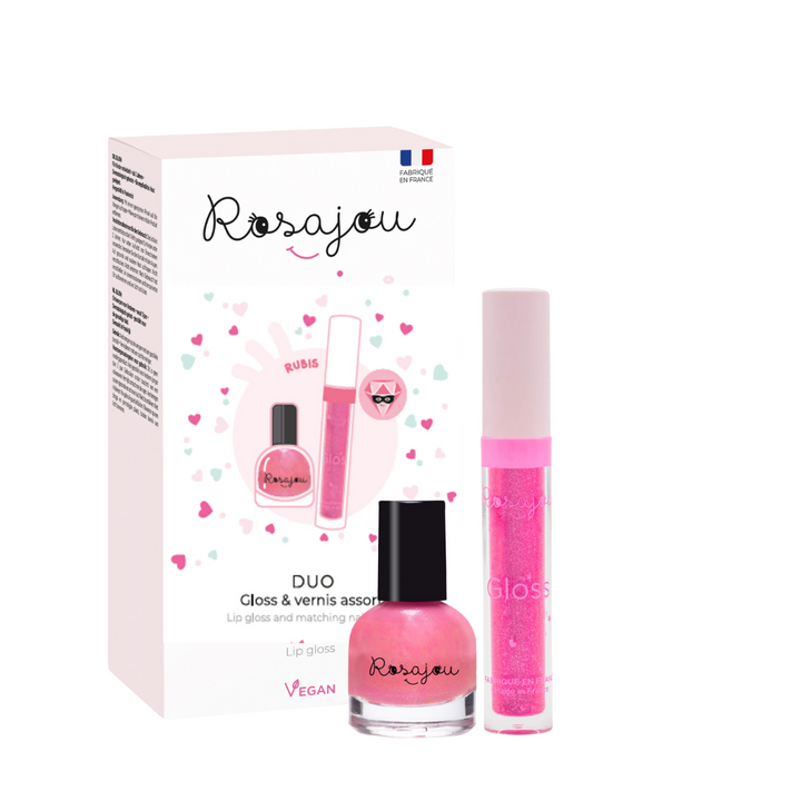 Rosajou Lip Gloss &amp; Peel Off Nail Polish Duo – Ruby