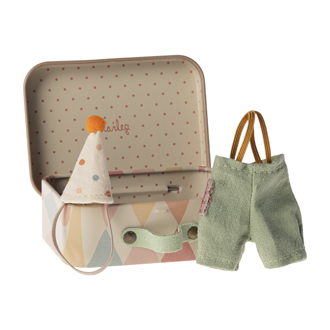 Maileg Miniature Mouse Clown Clothes in Suitcase – Little Brother