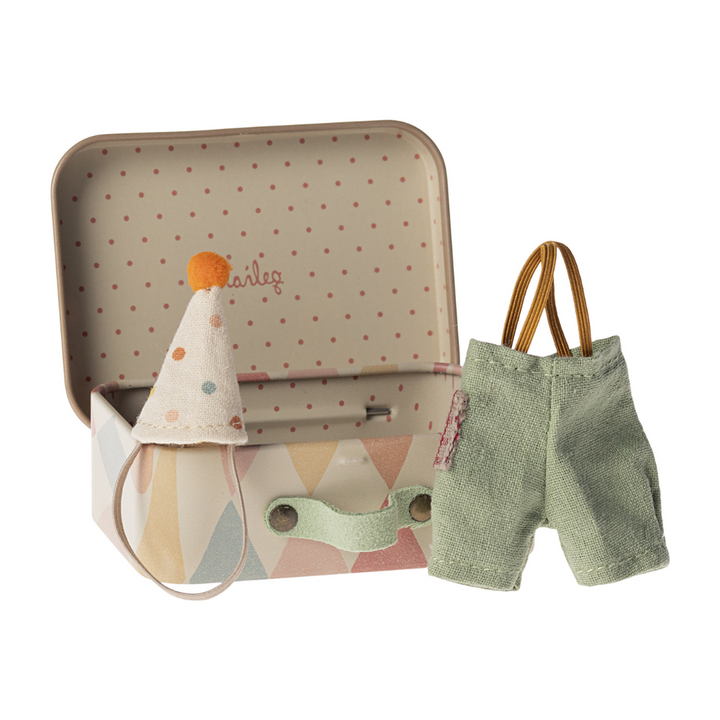Maileg Miniature Mouse Clown Clothes in Suitcase – Little Brother