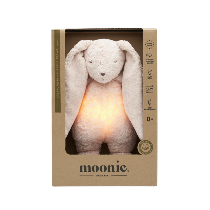 Moonie® Organic Humming Bunny with Lamp – Rose