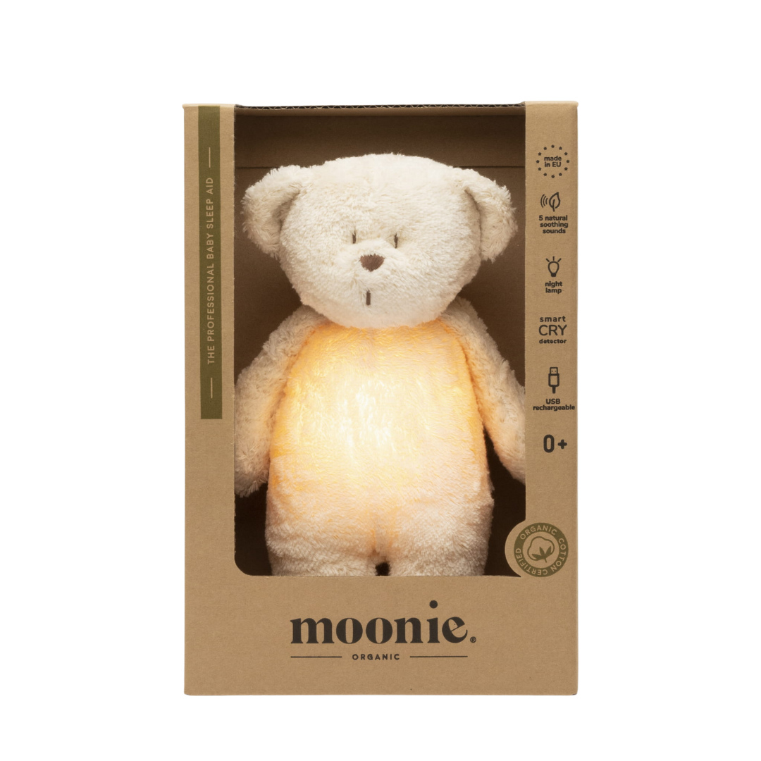 Moonie® Organic Humming Bear with Lamp – Polar