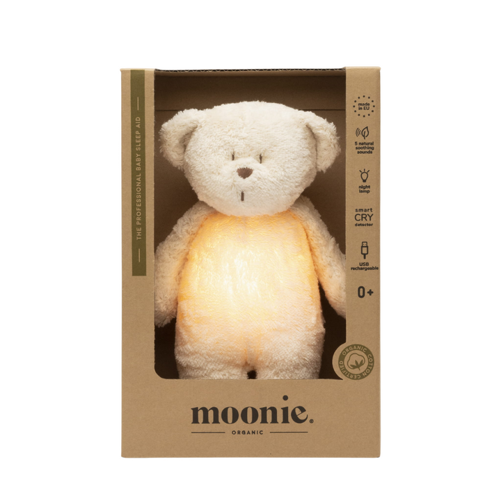 Moonie® Organic Humming Bear with Lamp – Polar