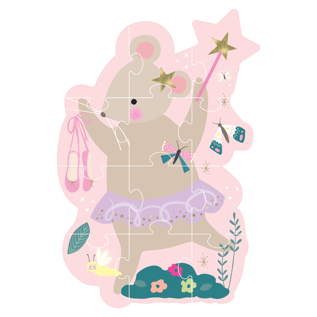Floss &amp; Rock Shaped Puzzle – Enchanted (12 Piece)