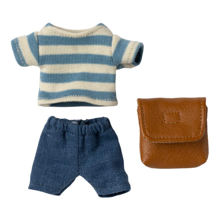 Maileg Mouse Clothes &amp; Bag – Big Brother (Brown)
