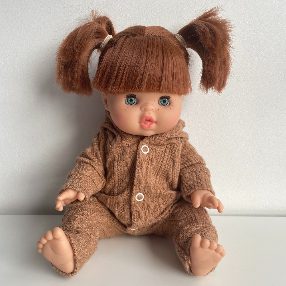 Nomad & Grace Minikane Baby Doll Hooded Winter Romper – Cumin