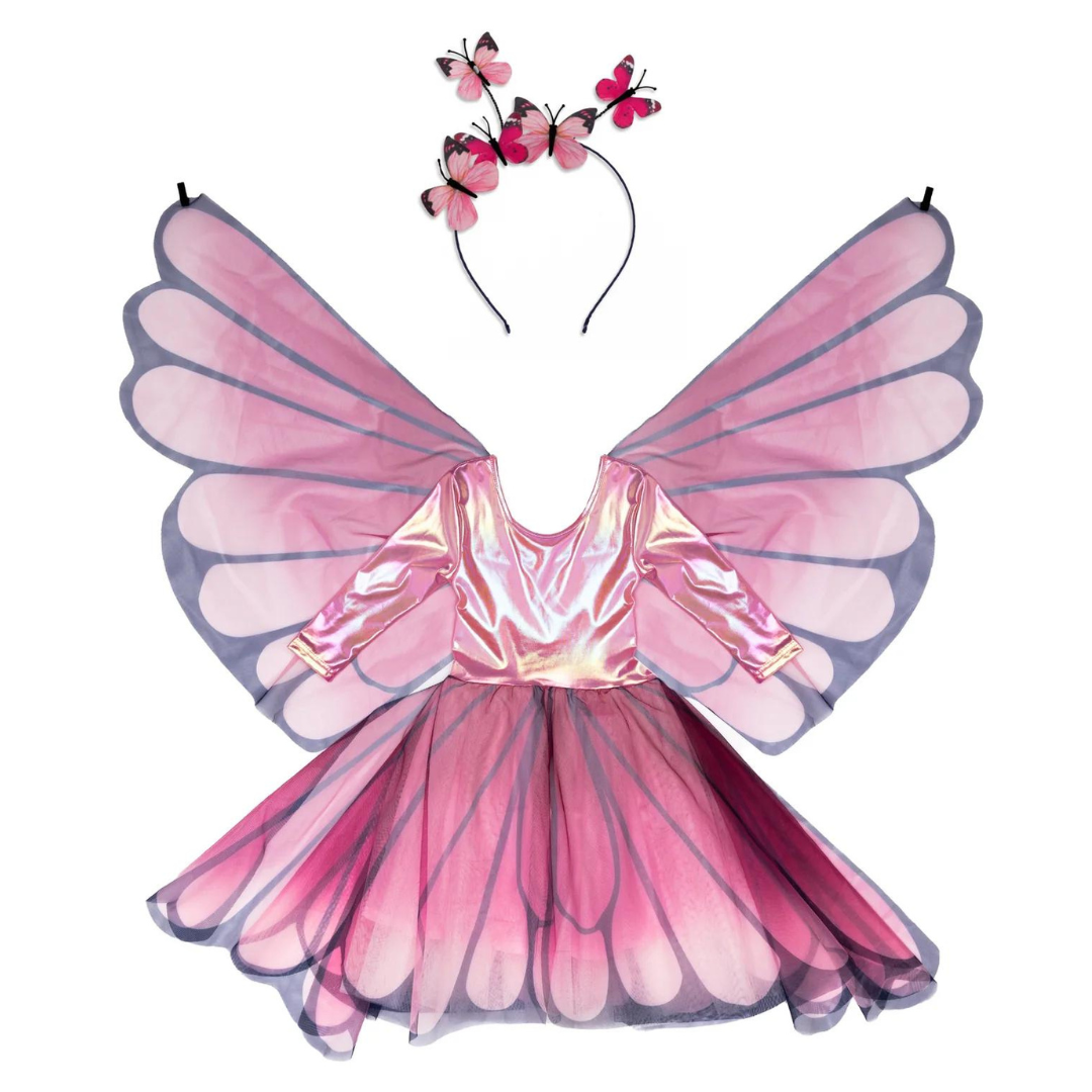 Great Pretenders Butterfly Twirl Dress with Wings & Headband