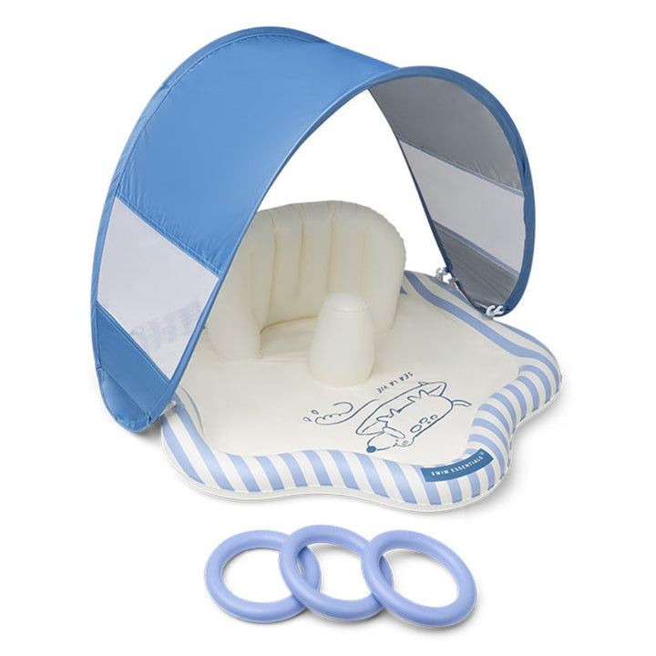 Swim Essentials Inflatable Baby Splash Mat with Sunshade – Surfer
