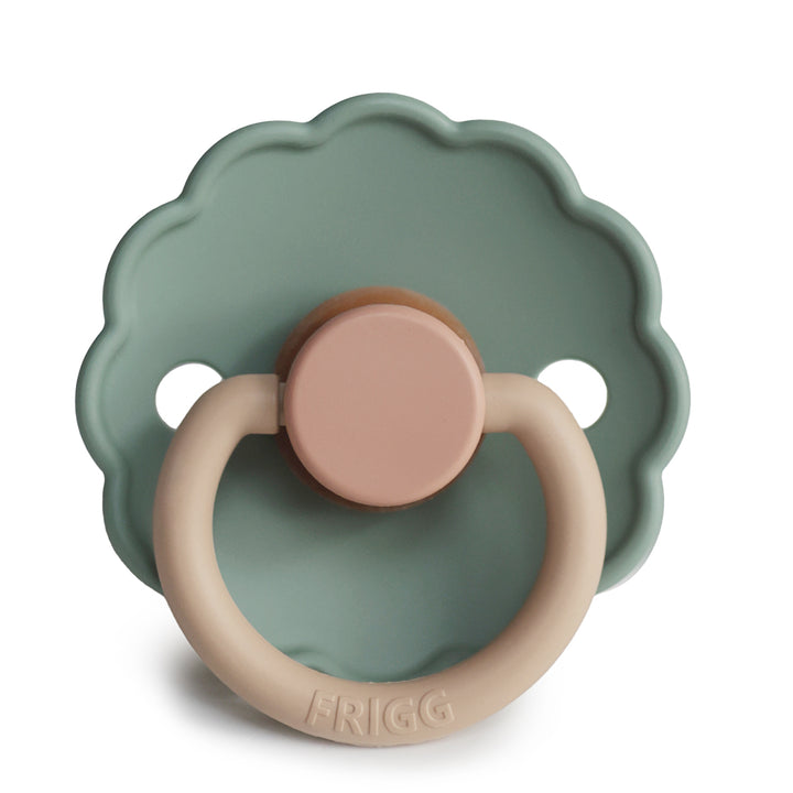 FRIGG Daisy Colourblock Round Latex Pacifier – Willow