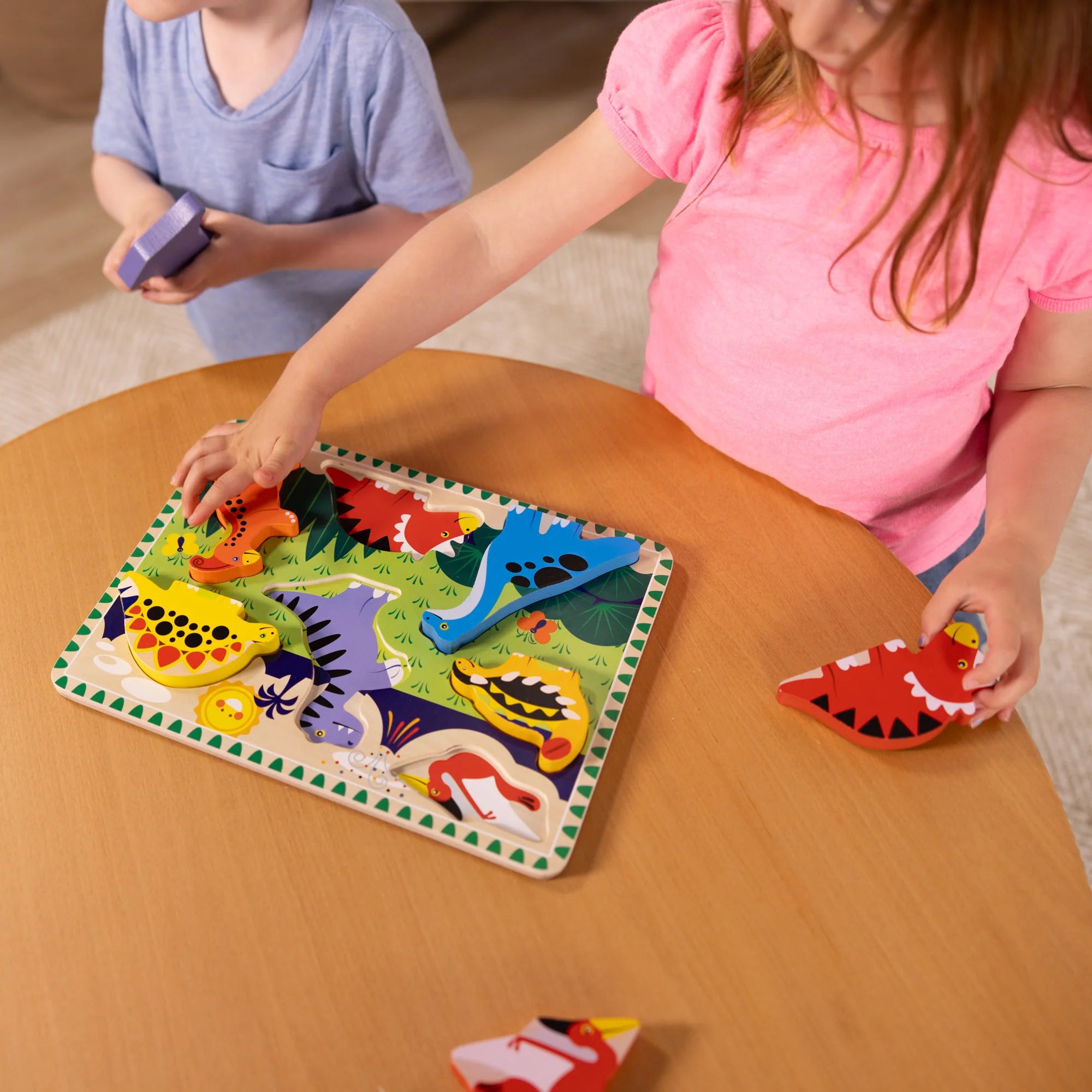 Melissa & Doug Dinosaurs Chunky Puzzle – 7 Pieces