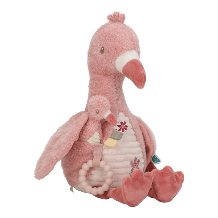 Little Dutch Safari Friends Activity Cuddly Toy – Flamingo