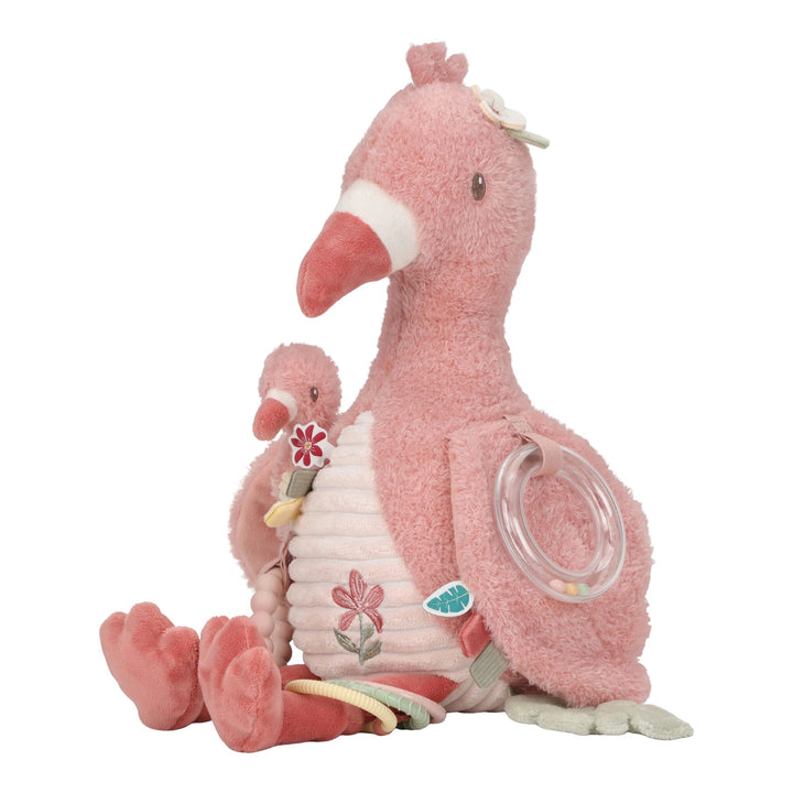 Little Dutch Safari Friends Activity Cuddly Toy – Flamingo