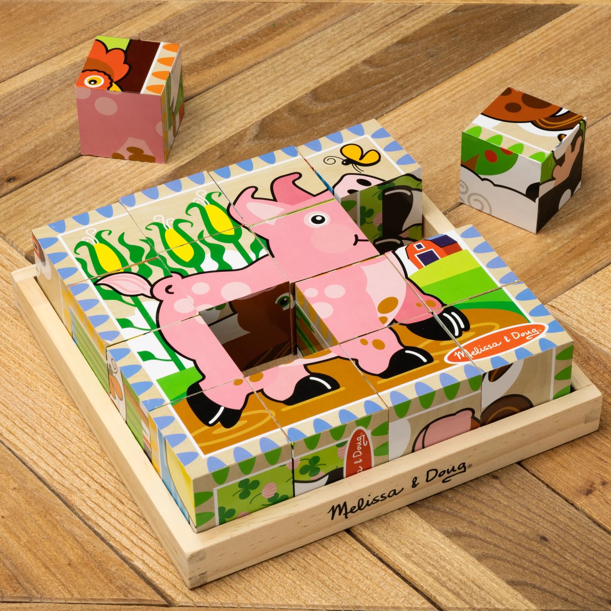 Melissa & Doug Farm Cube Puzzle – 16 Pieces