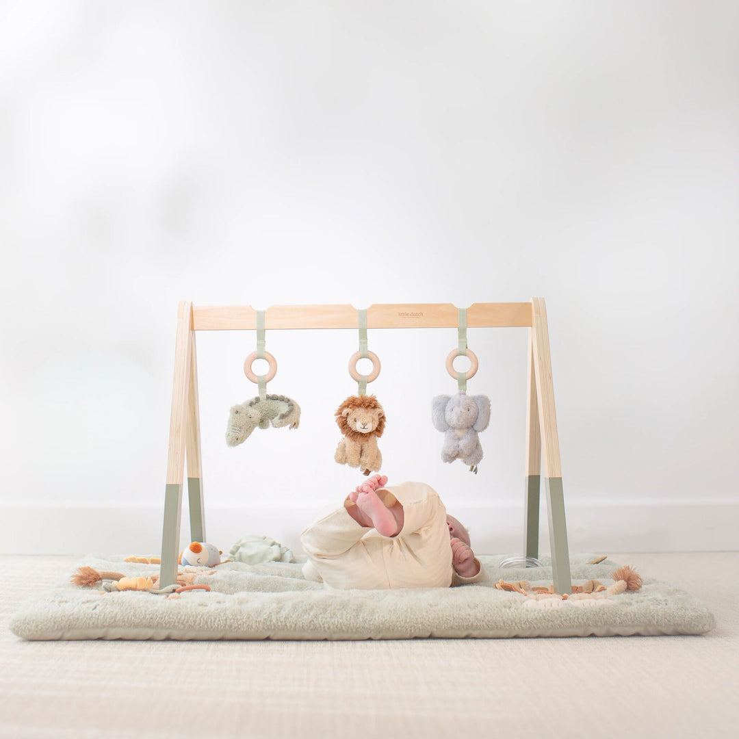 Little Dutch Wooden Baby Play Gym – Safari Friends