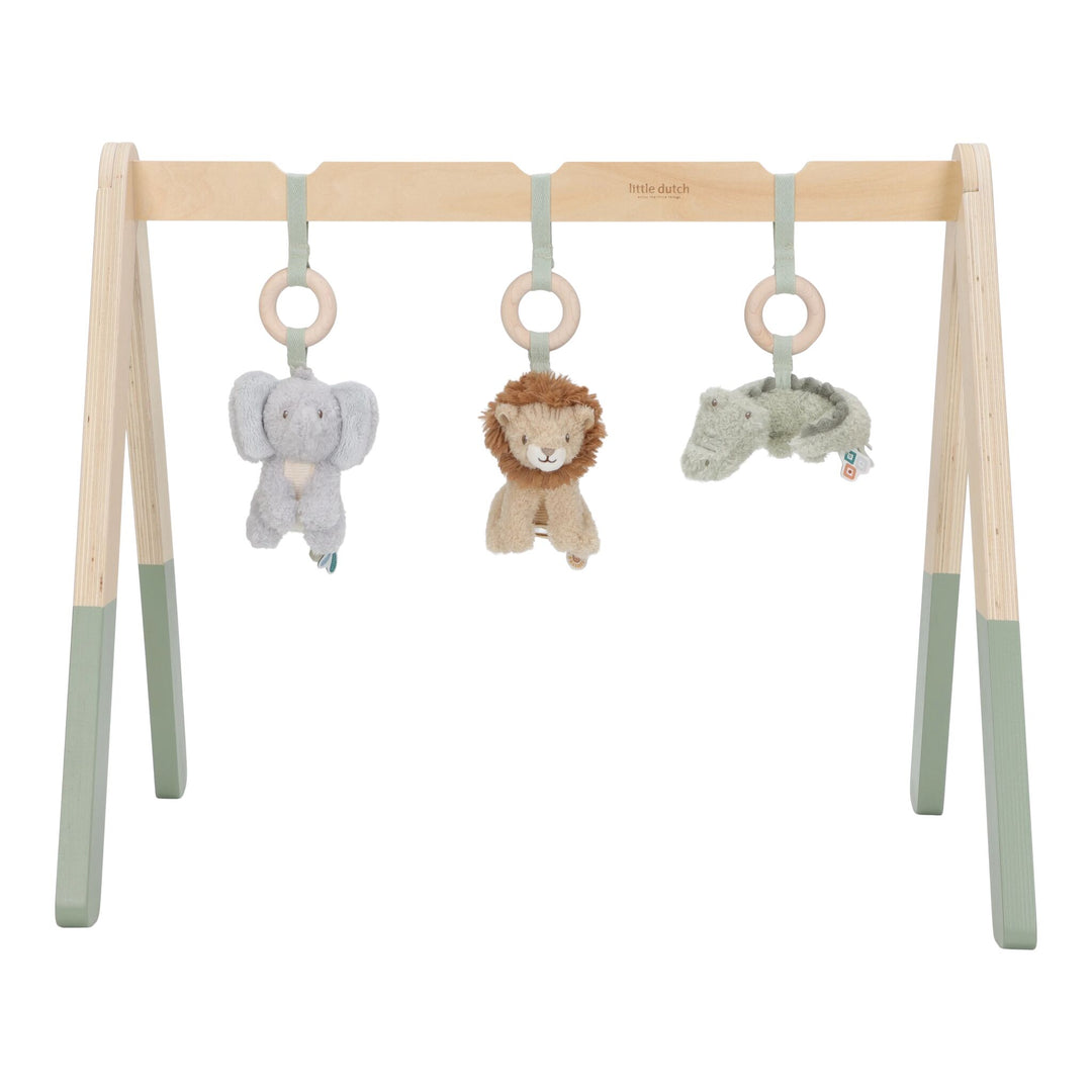 Little Dutch Wooden Baby Play Gym – Safari Friends