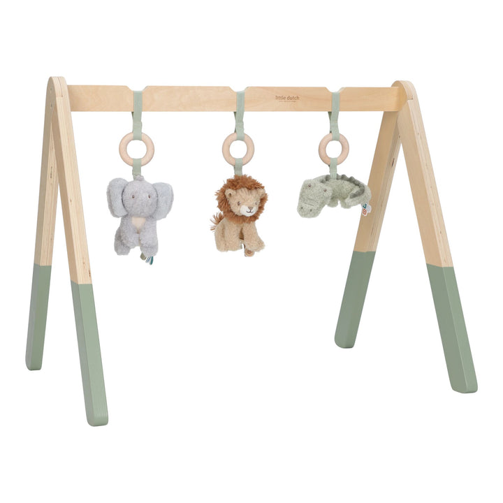 Little Dutch Wooden Baby Play Gym – Safari Friends