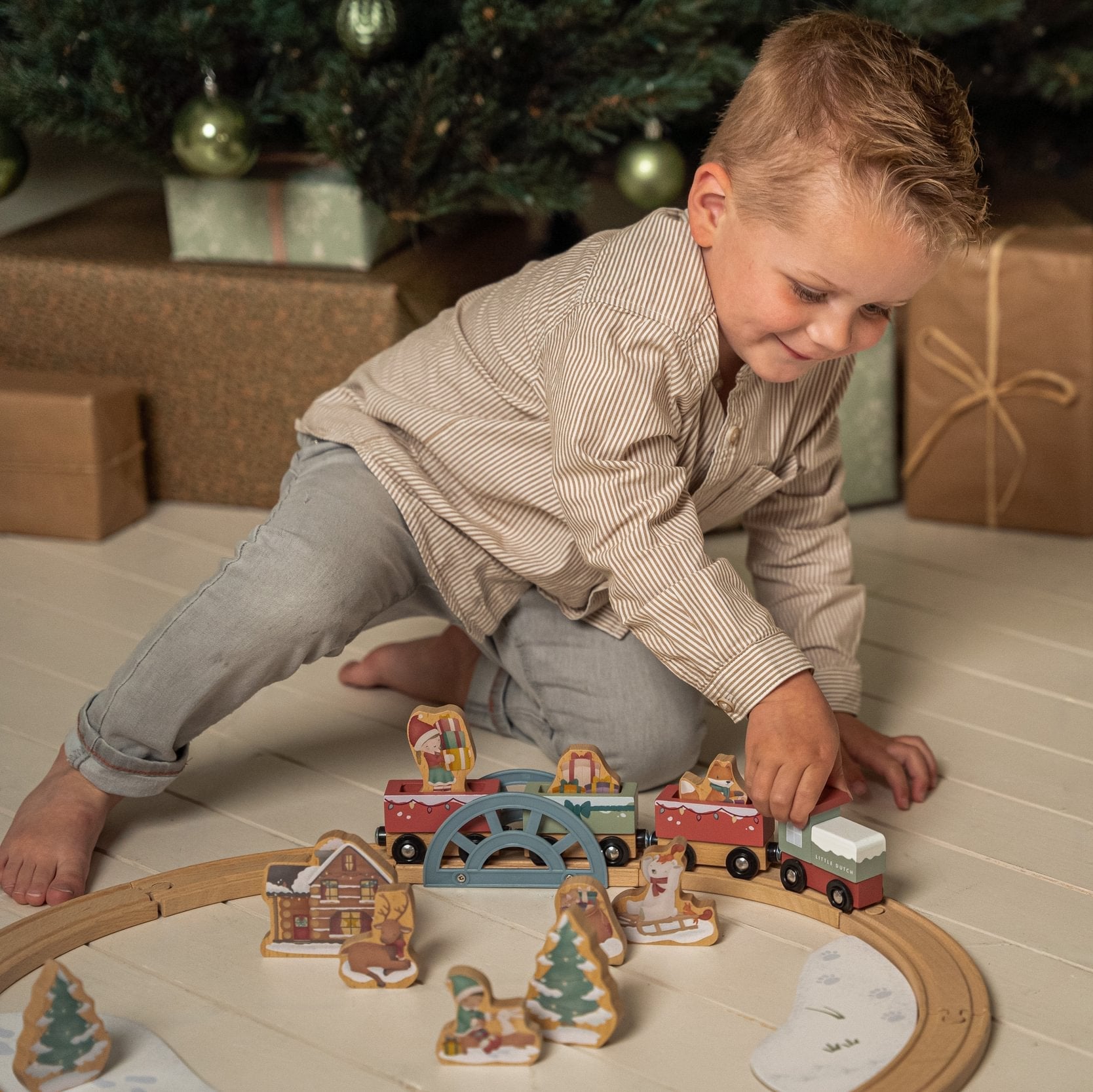 Little Dutch Wooden Train Track – Christmas