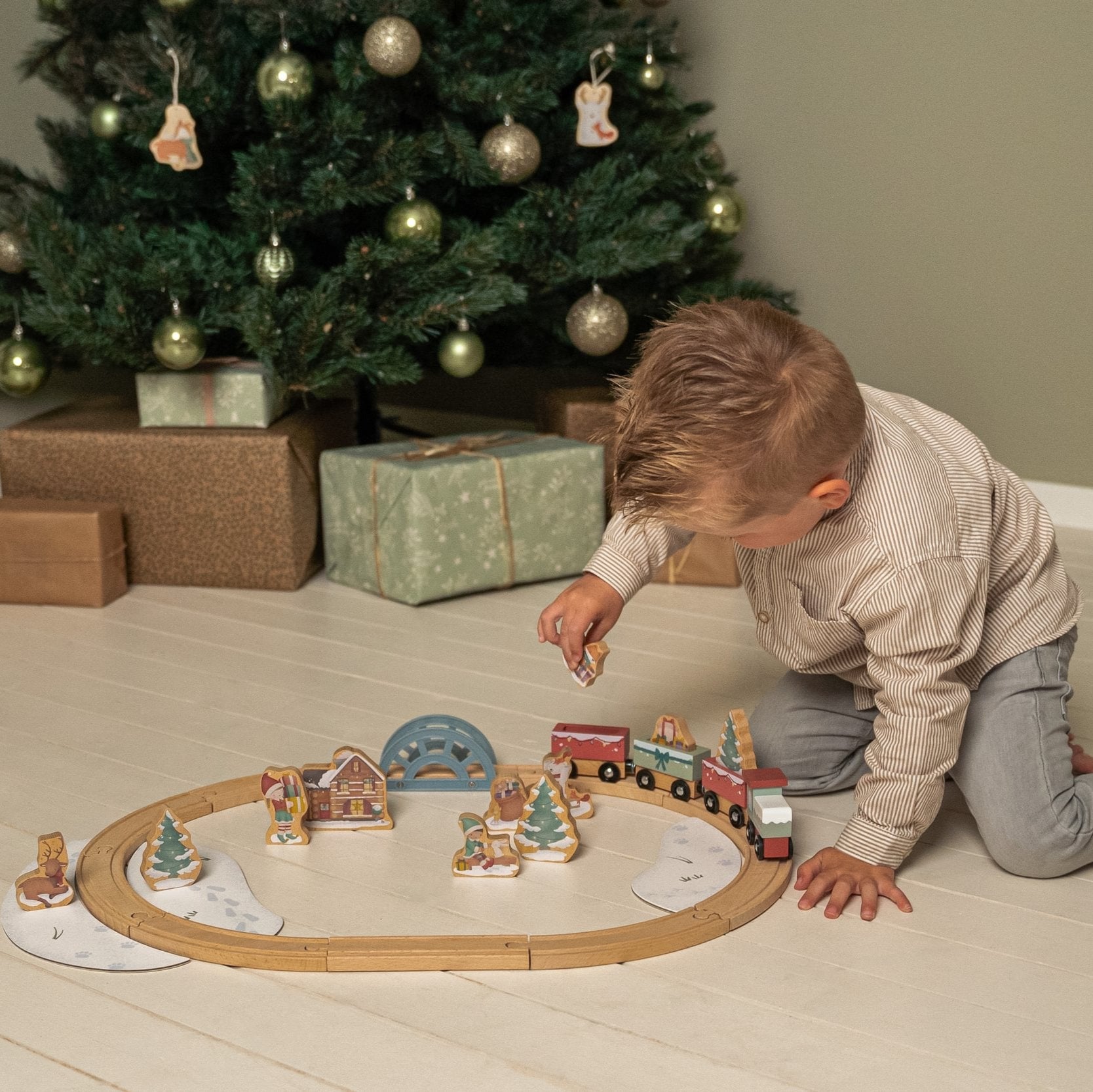 Little Dutch Wooden Train Track – Christmas