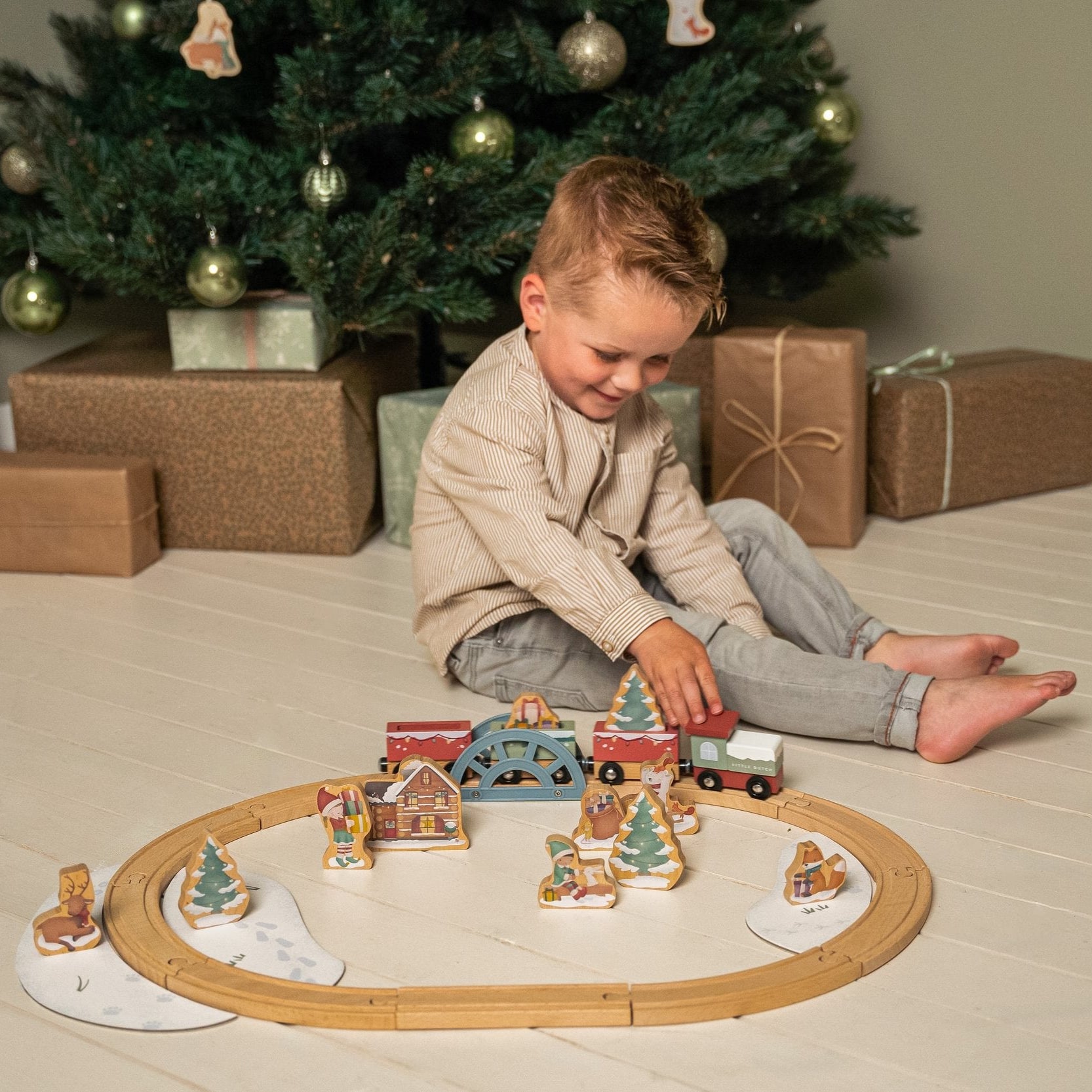 Little Dutch Wooden Train Track – Christmas