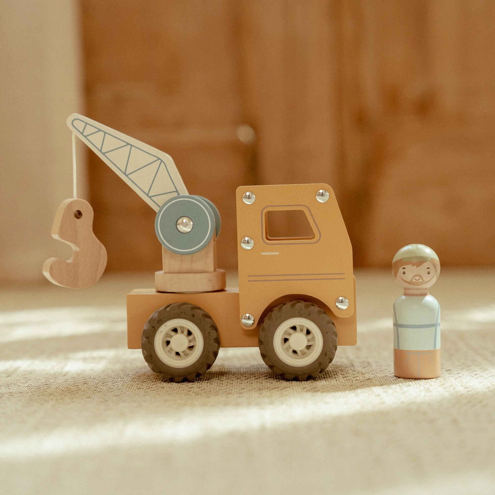 Little Dutch Wooden Crane Truck