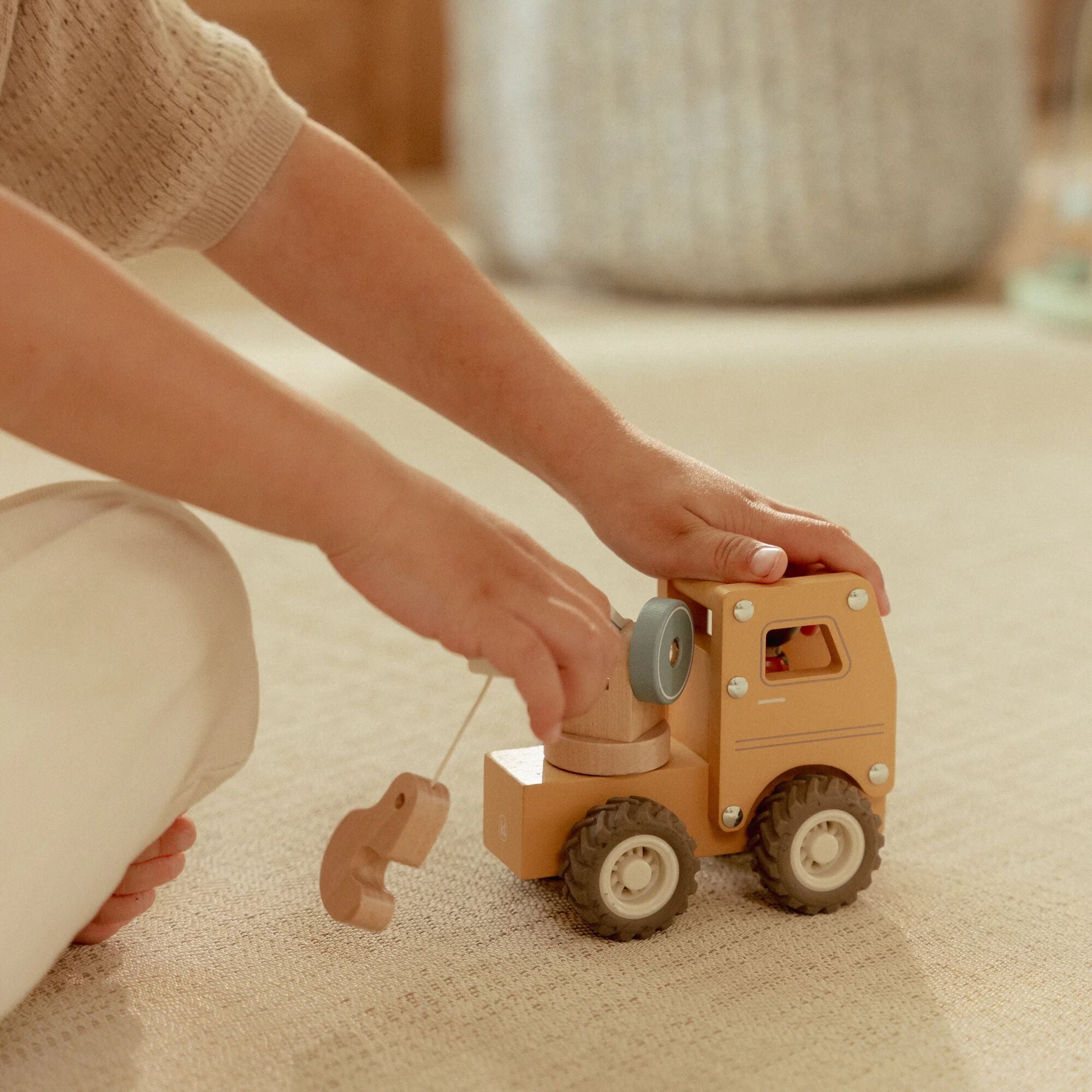 Little Dutch Wooden Crane Truck