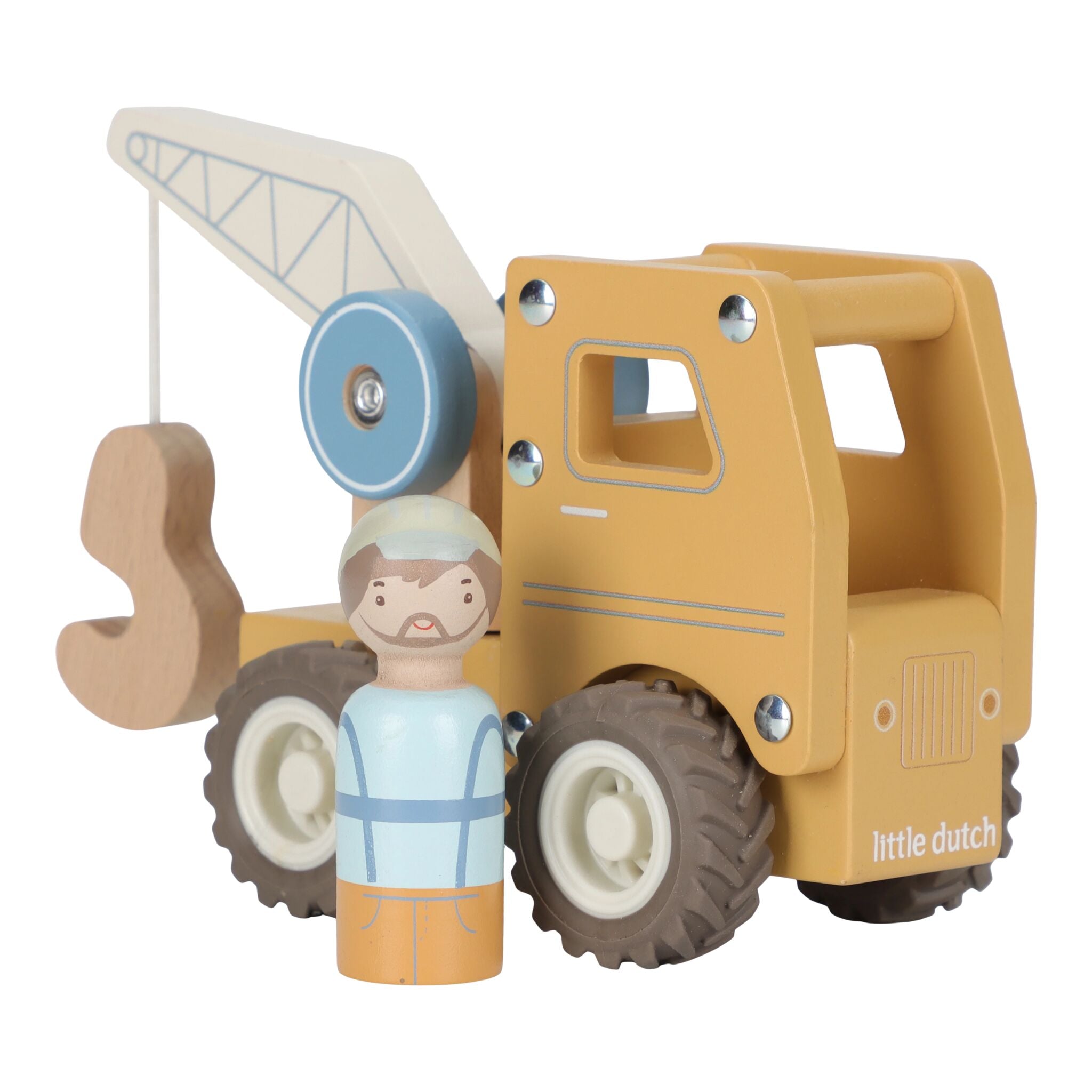 Little Dutch Wooden Crane Truck